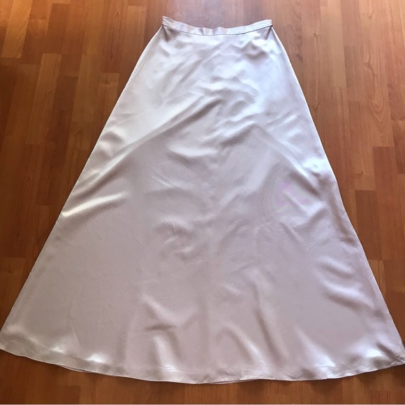 💕HOST PICK💕ALAGO | Lilac Purple Satin A-Line Maxi Formal Occasion Skirt Sz 10 - Picture 12 of 17